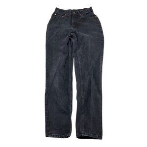 Levis 512 Jeans Juniors 9M 26Wx30L Black Slim Fit Taper Leg Batwing‎ USA VTG